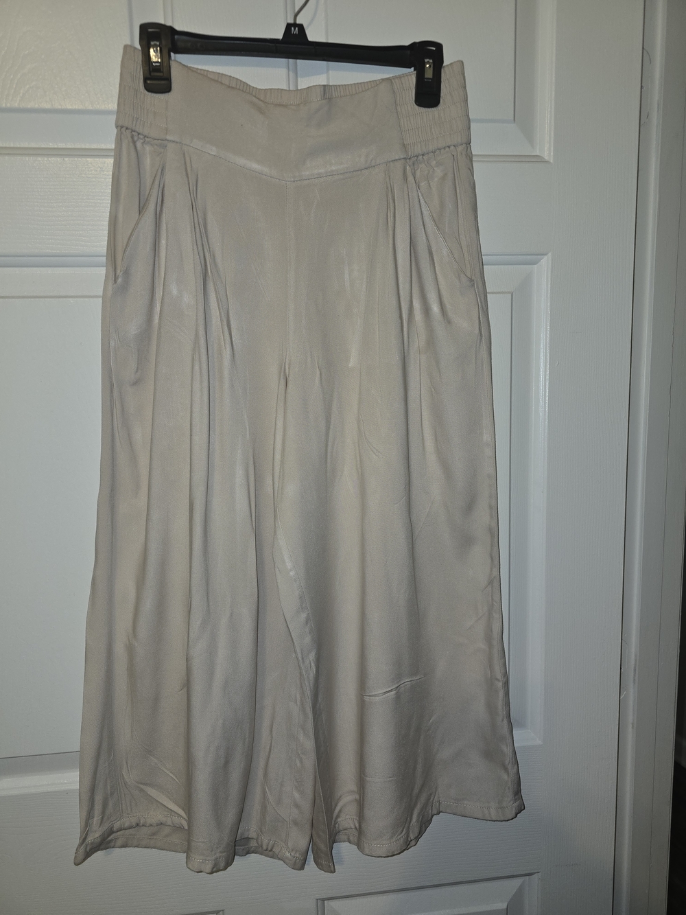 Time and Tru Satin Wide Leg Pants – Beige/Taupe – Size S